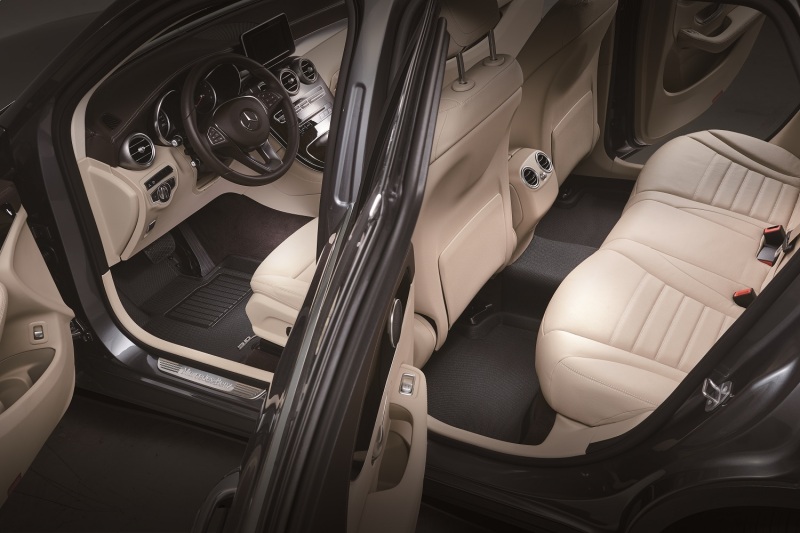 Mini Cooper JCW Convertible Floor Mat Set - Front and Rear - 3D MAXpider - KAGU - Black - `16-`19